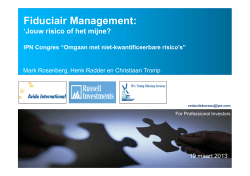 2013 Panel Discussie Fiduciair Management-Jouw risico of