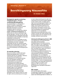 Bevolkingszorg Nieuwsflits 4, oktober 2014