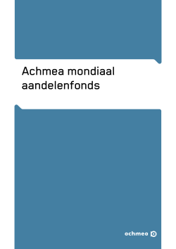 Prospectus, Aanvullend - achmeabeleggingsfondsen.nl