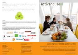 Active House NL flyer - Nieman Raadgevende Ingenieurs