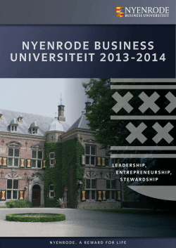 NYENRODE BUSINESS UNIVERSITEIT 2013-2014