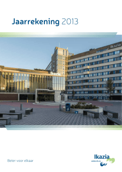 Jaarrekening 2013 - Ikazia Ziekenhuis