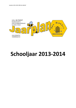 Jaarplannen 2013-2014