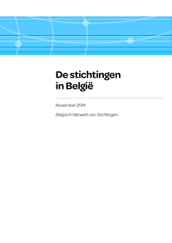 De stichtingen in België - Het Belgisch Netwerk van stichtingen vzw