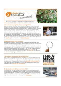 November 2014 - Brabantse Netwerkbibliotheek