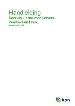 Handleiding Back-up Online Servers