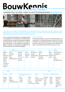 MaRkETiNG SCORE CaRD klaNTTEvREDENhEiD