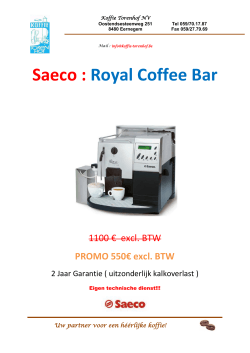 Saeco : Royal Coffee Bar