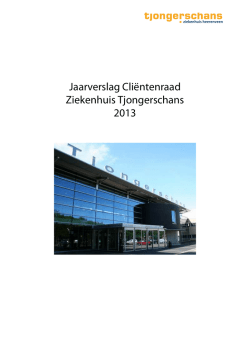 Jaarverslag Cliëntenraad 2013