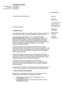 RV2014-003 Vaststellen lokaal inkoopbeleid 2013