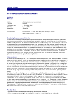 Hoofd Deelnemersadministratie