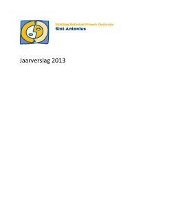 Jaarverslag 2013 - Stichting KPO Sint Antonius