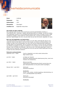 Bert Lubbinge - Bureau voor Overheidscommunicatie