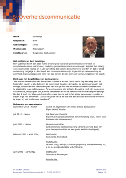 Bert Lubbinge - Bureau voor Overheidscommunicatie
