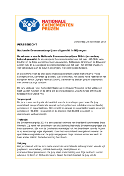 Download persbericht als PDF - Nationaal Congres Evenementen