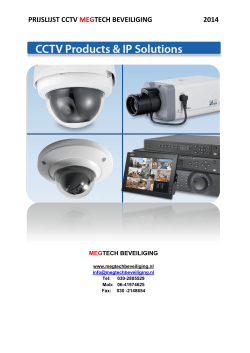 Download prijslijst CCTV Camera systemen
