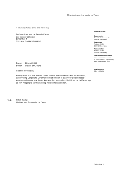 "Kamerbrief Uitstel BNC-fiche" PDF document | 1