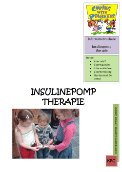 Insulinepomptherapie - Stichting Kinderdiabetes Zeeland