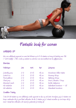 Fantastic body for women WARMING UP
