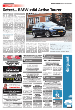 Getest... BMW 218d Active Tourer