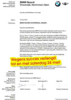 Dealer van BMW ùutemebielen Dealer van MINI àutemebielen Datum