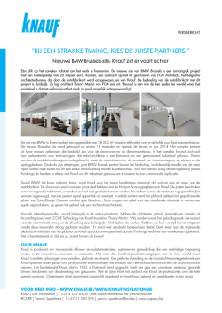 Nieuwe BMW Brussels-site: Knauf zet er vaart achter - Archi