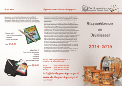 Slagwerk en Drumlessen 2014-2015