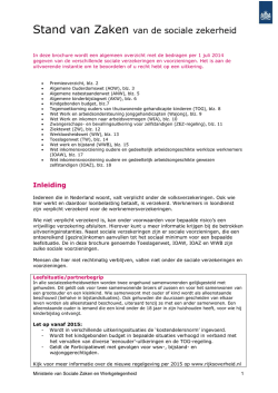 Stand van zaken van de Sociale Zekerheid, juli