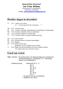 Drukke dagen in december Goed om weten