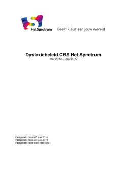 Dyslexiebeleid CBS Het Spectrum
