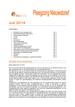 Informatie van de manager Zorg