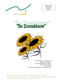 De Zonnebloem, januari 2014 (pdf - 2,75 MB) - Huize Sint