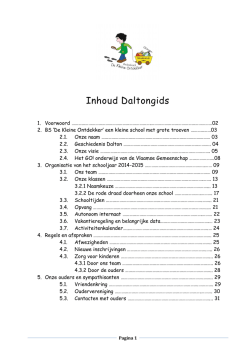 Inhoud Daltongids - De Kleine Ontdekker