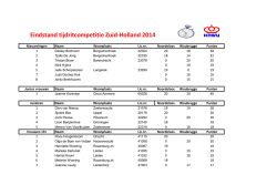 Eindstand tijdritcompetitie Zuid-Holland 2014