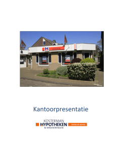 Kantoorpresentatie Kosterman Hypotheken (pdf, 2,5Mb)