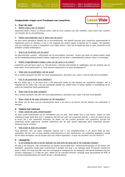 Veelgestelde vragen over Priv&eacute;lease van LeaseVisie 1. Over