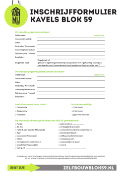 inschrijfformulier kavels Blok 59