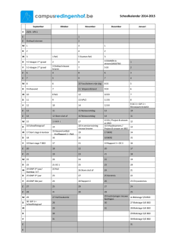 Schoolkalender 2014-2015