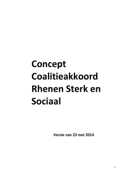 Concept Coalitieakkoord Rhenen Sterk en Sociaal