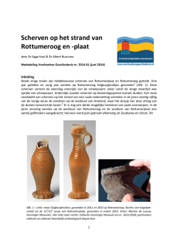 Scherven op het strand van Rottumeroog en