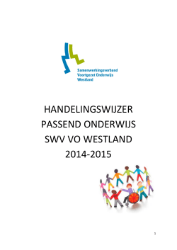 HANDELINGSWIJZER PASSEND ONDERWIJS