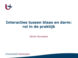 Interacties tussen blaas en darm: rol in de praktijk