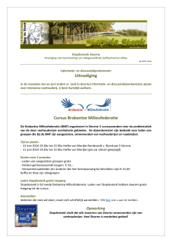 Uitnodiging Cursus Brabantse Milieufederatie