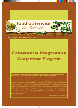 Conferentie Programma Conference Program
