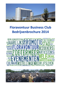 Bedrijvenbrochure 2014 - Floravontuur Promotie Zoetermeer