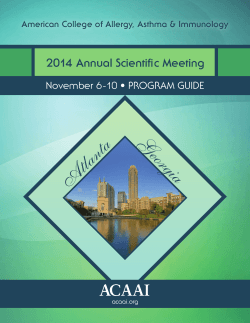 Program Guide - acaai - American College of Allergy, Asthma and