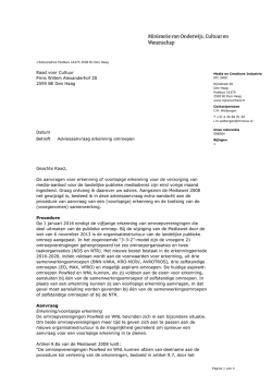 Geachte Raad, De aanvragen voor erkenning of voorlopige