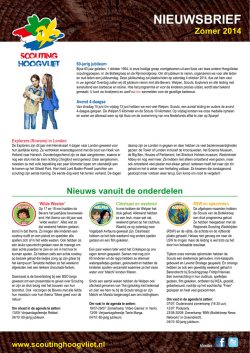 Nieuwsbrief Zomer 2014