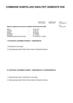 COMMISSIE RUIMTELIJKE KWALITEIT GEMEENTE EDE