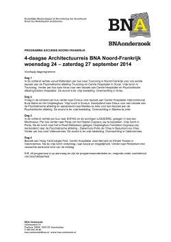 Programma zorgexcursie september 2014